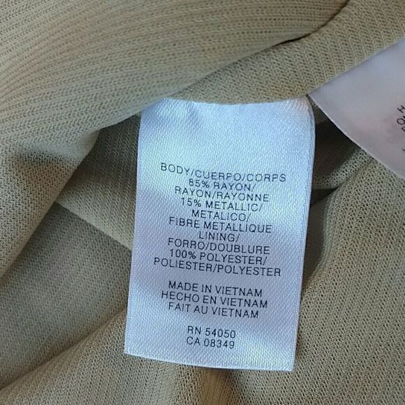 Anne Klein Gold Top NWT Sparkle Lined Top, Size - PS‎ - Picture 7 of 8